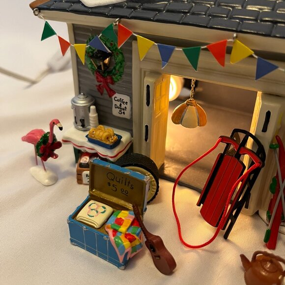 Dept 56 Snow Village – “Another Man’s Treasure” Lighted Garage w/accessories - Picture 6 of 16